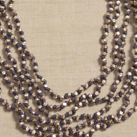 NWT AUREUS l+ ARGENT SILVER BEADED STATEMENT NECKLACE - Picture 2 of 6